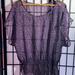 American Eagle Outfitters Tops | American Eagle Sheer Top Size Sp | Color: Purple/Black | Size: Sp