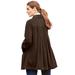 Plus Size Women's Pleat-Back Corduroy Jacket by Woman Within in Chocolate (Size L)