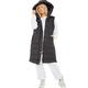 Hamishkane Ladies Quilted Longline Jacket Puffer Padded Zip Up Hooded Gilet Coat Bodywarmer Black