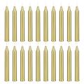 Mega Candles 20 pcs Unscented Gold Mini Taper Candle, 4 Inch Tall x 1/2 Inch Diameter, Great for Casting Chimes, Rituals, Spells, Vigil, Witchcraft, Wiccan Supplies, Wax Play & More