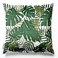 Izabela Peters Cushions With Covers Included, Filled Cushion, Eco-Friendly Velvet Cushions, 60 cm, Palm Leaf - White, Chair Cushions, Sofa Cushions, Seat Cushions, Large Cushions