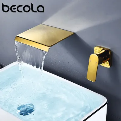Becola robinet de salle de bains noir mat/Chrome robinets d'évier muraux robinets de lavabo