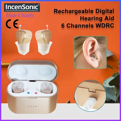 Aide auditive numérique Rechargeable à 6 canaux SR61 amplificateurs sonores pour personnes âgées