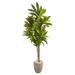 68" Dracaena Artificial Plant in Sand Colored Planter (Real Touch)