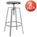 Industrial Style Barstool with Swivel Lift Adjustable Height Seat