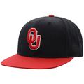 Men's Top of the World Black/Crimson Oklahoma Sooners Team Color Two-Tone Fitted Hat