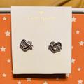 Kate Spade Jewelry | Kate Spade Loves Me Knot Stud Earrings Silver | Color: Gold/Silver | Size: Os