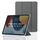 Hama Hülle für Apple iPad mini 2021 (aufklappbares Case für Apple Tablet mini 6. Generation, Schutzhülle mit Standfunktion, transparente Rückseite, magnetisches Cover) grau