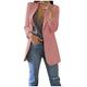 Fcostumer Women's Winter Coat, Women's Plain Slim Fit Elegant Long Sleeve Blazer Jacket Lapel Business Office Jacket Short Coat Suits Bolero Military Coat Blazer, Watermelon #01 Red, M