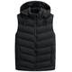 AUBIG Body Warmer Gilet Mens Zip Up Hooded Jacket Winter Down Vest Cozy Outdoor Windproof Waistcoat Pure Color Sleeveless Coats Black XXL