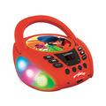 Lexibook RCD109MI Miraculous-Bluetooth CD Player for Kids – Portable, Multicoloured Light Effects, Microphone, Aux-in Jack, AC or Battery-Operated, Girls, Boys