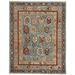 White 60 x 36 x 0.5 in Area Rug - Capel Rugs Charleigh-Shirvan Paisley Hand-Knotted Amber Slate Blue Area Rug | 60 H x 36 W x 0.5 D in | Wayfair