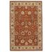 Black/Brown 96 x 60 x 0.5 in Area Rug - Capel Rugs Sarah Hand-Knotted Wool Ivory Apricot Beige Area Rug Wool | 96 H x 60 W x 0.5 D in | Wayfair