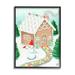 Stupell Industries Playful Gingerbread House Christmas Landscape Happy Snowman Oversized White Framed Giclee Texturized Art By Jackie Quigley | Wayfair