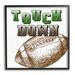 Stupell Industries Touch Down Football Sports Ball Green Varsity Typography XL Stretched Canvas Wall Art By Kim Allen, in White | Wayfair