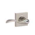 Schlage Accent Lever w/ Collins Trim Keyed Entry Lock in Gray | 5.7 H x 6.8 W x 4 D in | Wayfair F51AACC619COL