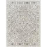 White 94 x 0.35 in Area Rug - Steelside™ Lemaire Oriental Machine Woven Gray/Cream Area Rug Polyester | 94 W x 0.35 D in | Wayfair