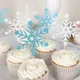 Décoration de gâteau Chi en forme de flocon de neige pour enfant fourniture de fête préChristophe
