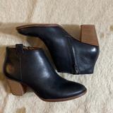 Madewell Shoes | Black Leather Madewell Booties | Color: Black/Brown | Size: 8