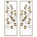 Set Of 2 Gold Metal Floral Wall Decor by Quinn Living in Gold