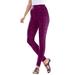 Plus Size Women's Ankle-Length Essential Stretch Legging by Roaman's in Dark Berry Animal (Size 4X) Activewear Workout Yoga Pants