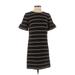 Ann Taylor LOFT Casual Dress - Shift: Black Print Dresses - Women's Size 0