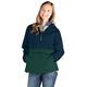 Charles River Apparel Unisex's Pack-N-Go Wind & Water-Resistant Pullover (Reg/Ext Sizes) Rain Jacket, Navy/Forest, Medium