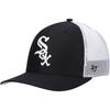 Men's '47 Black/White Chicago White Sox Primary Logo Trucker Snapback Hat