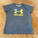 Under Armour Shirts & Tops | Girls Blue Loose Fit Under Armour Heat Gear Athletic Shirt | Color: Blue/Yellow | Size: Xlg