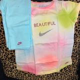 Nike Other | Custom Kid Nike Set | Color: Blue/Pink | Size: 4t Shirt An Pants
