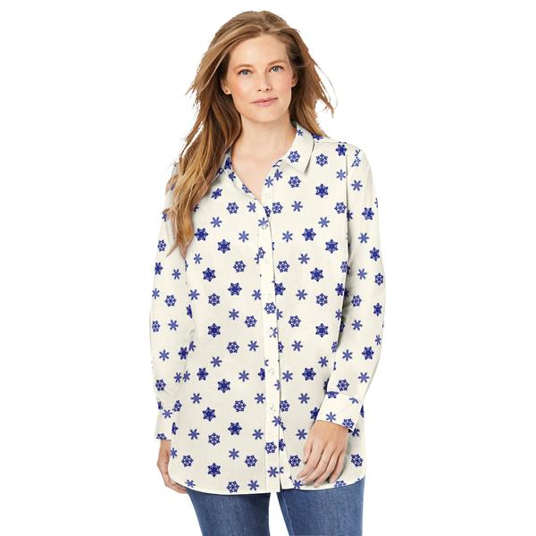 plus-size-womens-perfect-long-sleeve-button-down-shirt-by-woman-within-in-ivory-snowflakes--size-2x-/