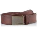 Wrangler Men's Plate Buckle Belt, Brown, 110 cm