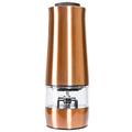 Lexi Home Dual Copper Electric Salt & Pepper Mill Stainless Steel/Metal/Copper in Brown/Gray/Orange | 6.5 H x 8 W x 8 D in | Wayfair LB4795