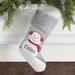 Personalization Mall Snowman Family Personalized Fur Christmas Stocking Polyester in Gray | 19.5 H x 7.5 W in | Wayfair 24594-GF
