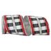 The Holiday Aisle® Plaid Ribbon Fabric in Black/White | 4 H x 4 W x 4 D in | Wayfair 91D4715E8EB44CAC865716A530C0DCA1