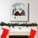 The Holiday Aisle® Ski Slope Collection C-Premium Gallery Wrapped Canvas - Ready To Hang Canvas, in Black/Blue/Green | 16 H x 16 W in | Wayfair