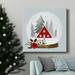 The Holiday Aisle® Snow Globe Village II-Premium Gallery Wrapped Canvas - Ready To Hang Canvas, in Black/Blue/Green | 24 H x 24 W x 1 D in | Wayfair