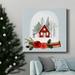 The Holiday Aisle® Snow Globe Village I-Premium Gallery Wrapped Canvas - Ready To Hang Canvas, in Black/Blue/Green | 10 H x 10 W in | Wayfair