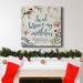 The Holiday Aisle® Sun-Kissed Christmas I-Premium Gallery Wrapped Canvas - Ready To Hang Canvas, in Black/Blue/Green | 16 H x 16 W in | Wayfair