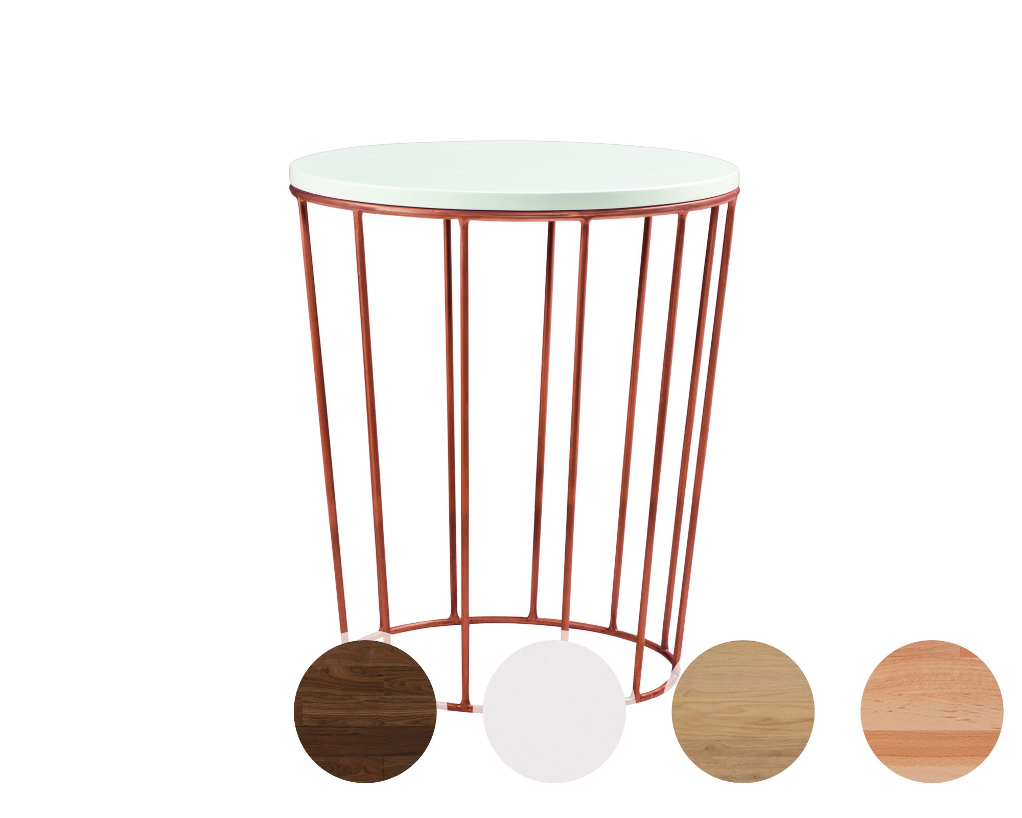 Hasena Nachttisch Lina Anthrazit / Buche weiss deckend, lackiert