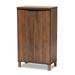 Talon Modern and Contemporary 2-Door Wood Storage Cabinet-Walnut Brown