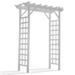 DuraTrel Providence 64" x 85" x 28" Vinyl Arbor - White