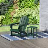 Polytrends Laguna Poly Rocking Adirondack Chair with Side Table