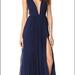 Free People Dresses | Free People & Fame & Partners Allegra Maxi Dress Sz2 Gown Navy | Color: Blue | Size: 2