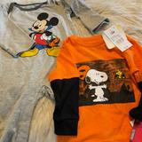 Disney Costumes | Mickey Mouse And Snoopy Halloween Baby Outfits | Color: Gray/Orange | Size: 12m