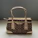 Coach Bags | Coach Satchel Bag In Signature Jacquard Pattern With Gold Leather Trim | Color: Brown/Gold | Size: 12”L X 7” H X 5” W
