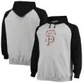 Men's Fanatics Branded Heathered Gray/Black San Francisco Giants Big & Tall Raglan Pullover Hoodie