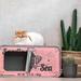 Peach Sardine Cardboard Cat Scratcher, 23.6" L X 11.8" W X 11.8" H, Medium, Pink / Tan