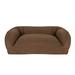 Quilted Microfiber Bolster Lounger Dog Bed, 48" L X 36" W X 14.5" H, Chocolate, Large/X-Large, Brown