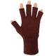 Darn Warm Alpaca Fingerless Gloves - Best Natural Solution for Cold Hands (90% Alpaca), Burgundy and Black Heather, Large